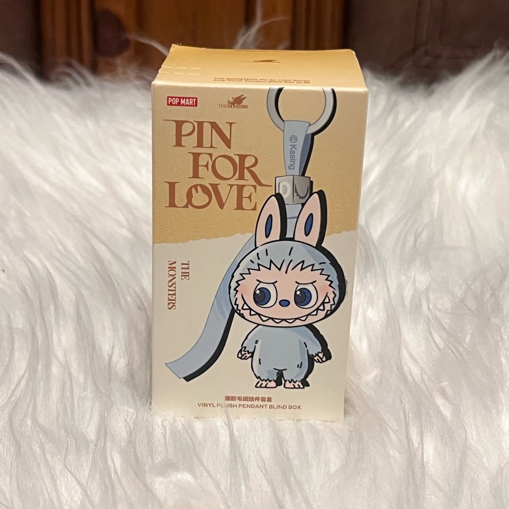 POP MART_AUTHENTIC_THE MONSTERS LABUBU_PIN FOR LOVE Series  Letter “K” open box